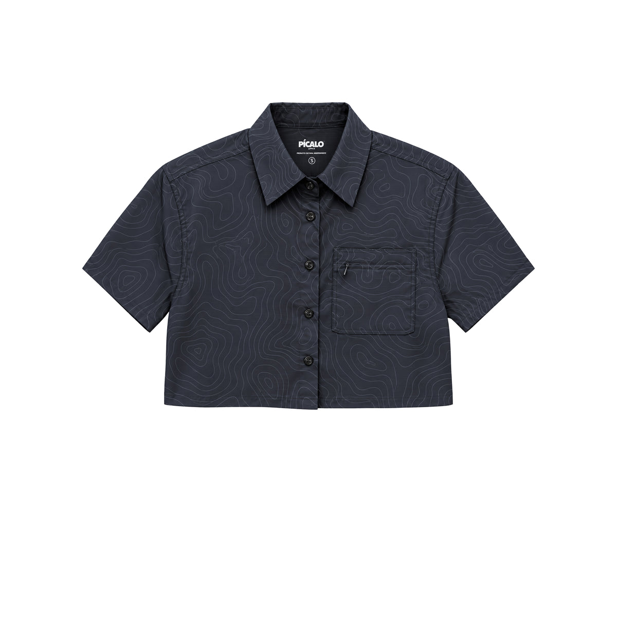 La Ruta Topografica crop top
