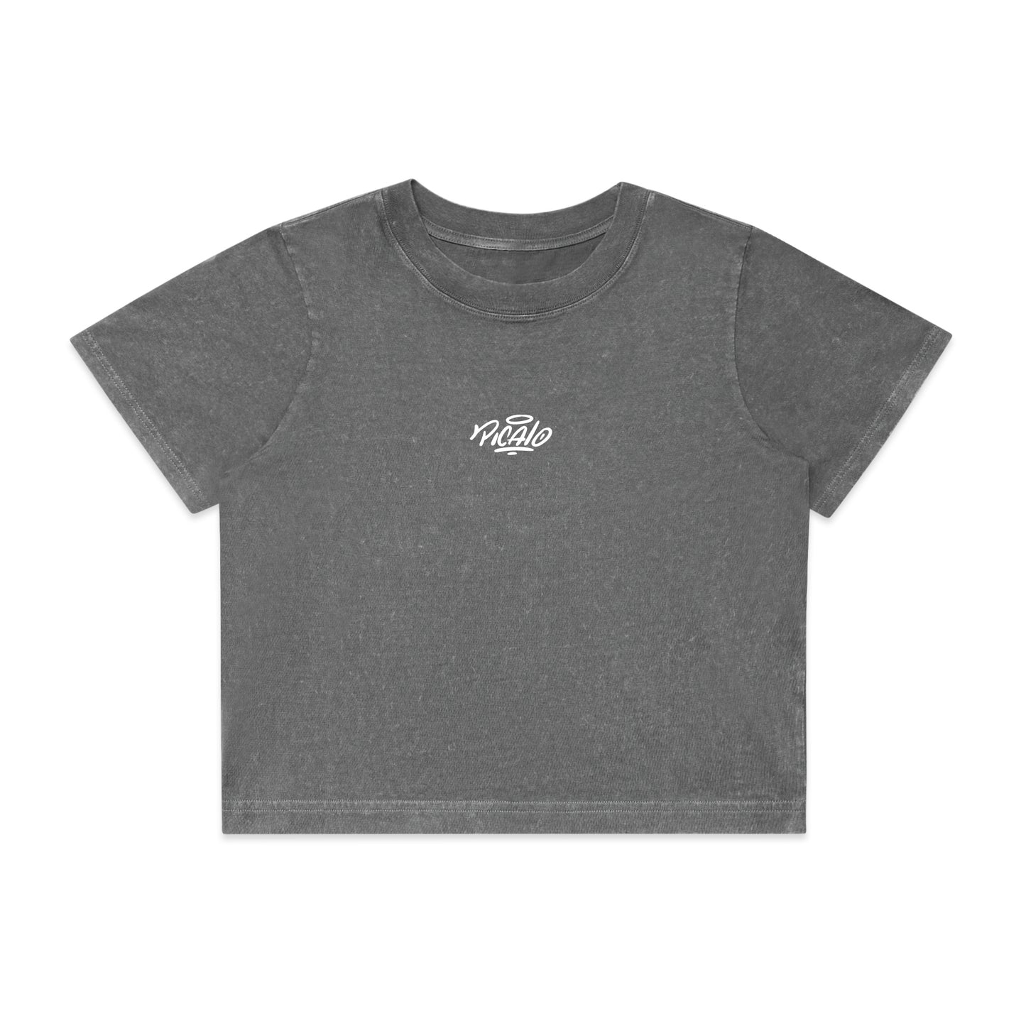 Washed tag Gris crop top