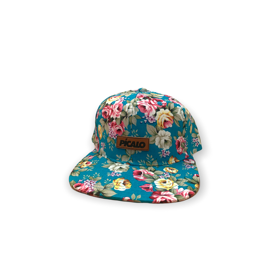 Snapback floral turquesa